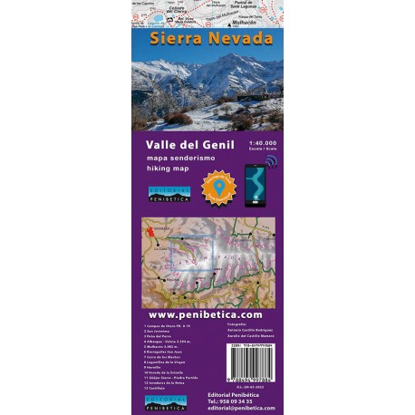 MAPA VALLE DEL GENIL SIERRA NEVADA
