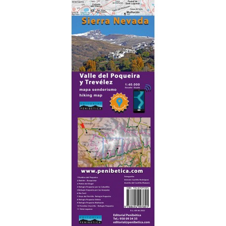 MAPA VALLES DE POQUEIRA Y TREVELEZ SIERRA NEVADA